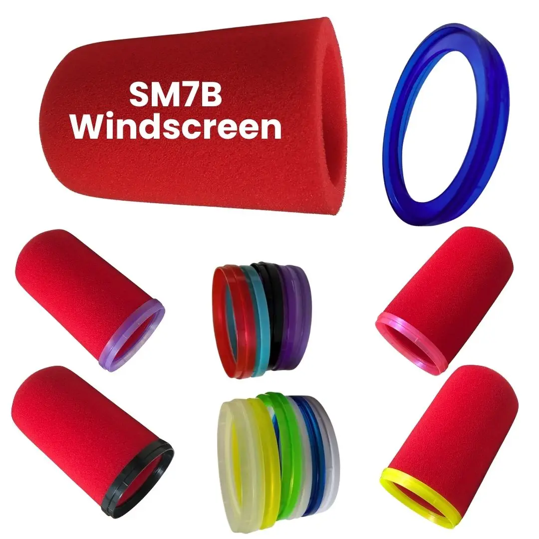 Shure Mic Mv7 - Czerwona piankowa osłona mikrofonu dźwiękochłonna z